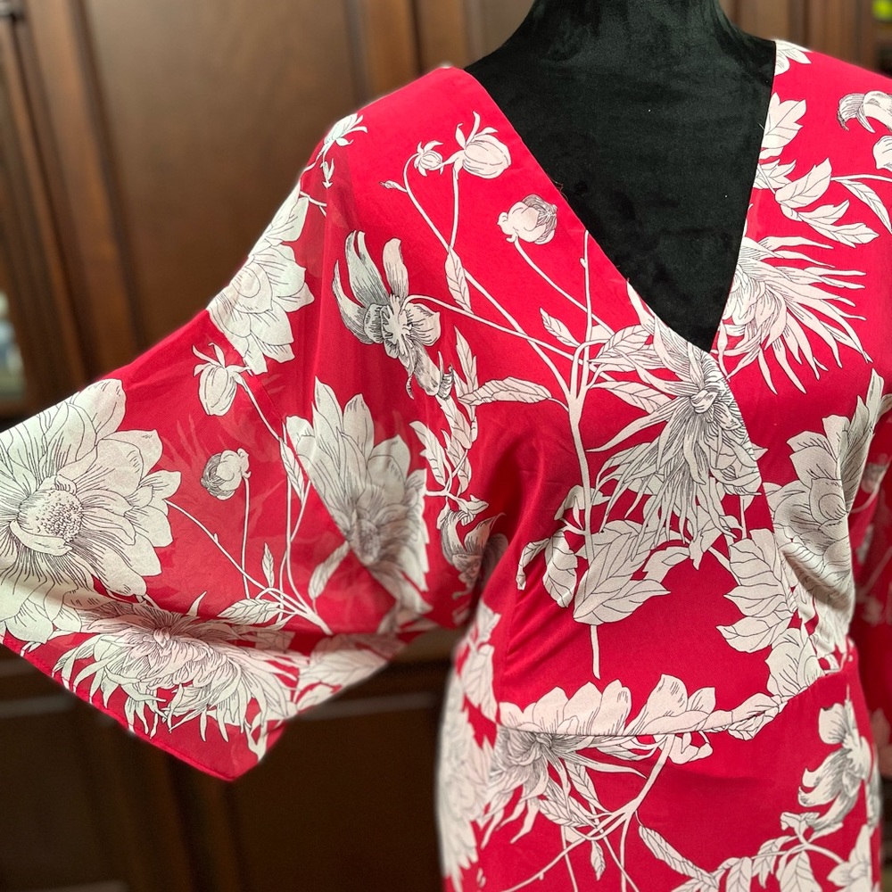 Kimono Inspired Chiffon Dress